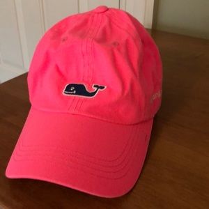 Neon pink vineyard vines hat
